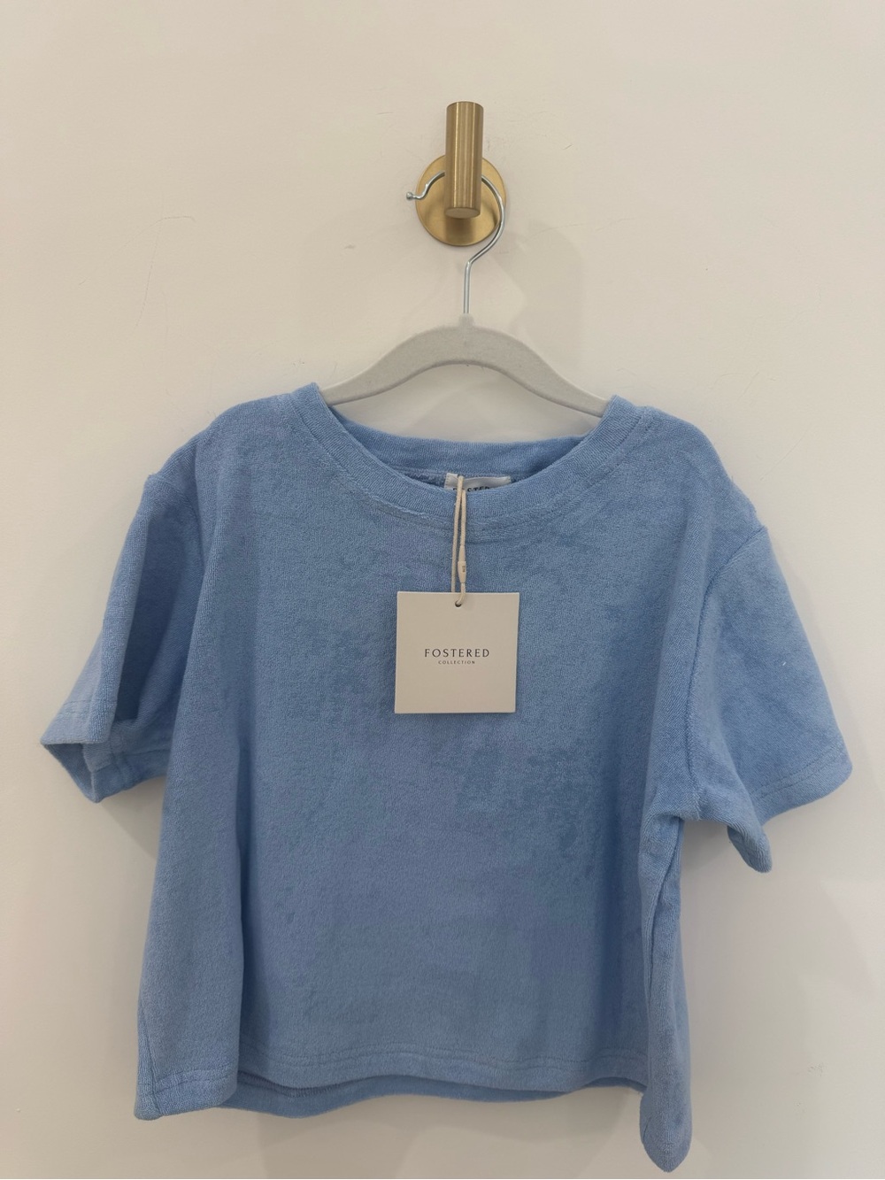 Fostered Collection Light Blue Kids Terry Short-Sleeve Top